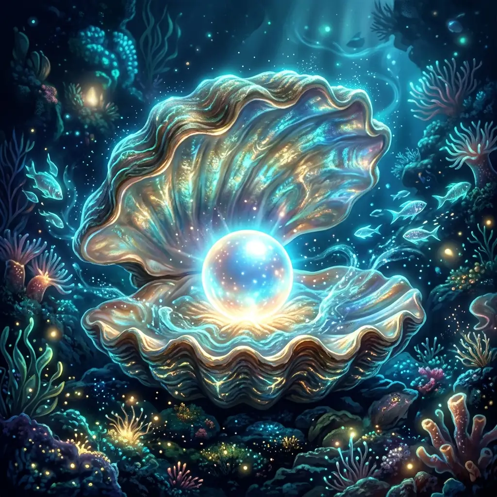 Shiny open clam shell spin button